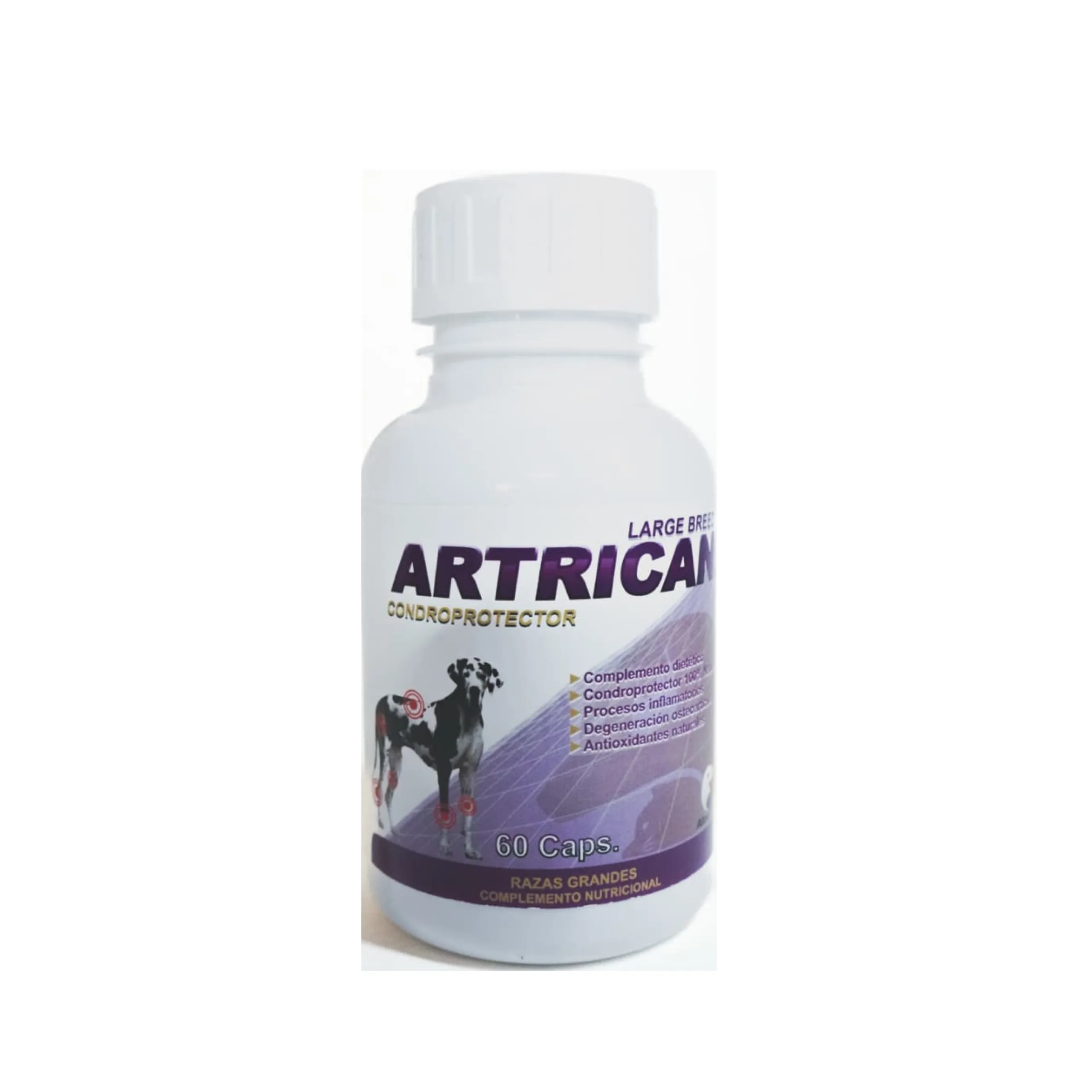 Artrican Condroprotector Razas Grandes 60 Cápsulas | Suplemento Articular para Perros