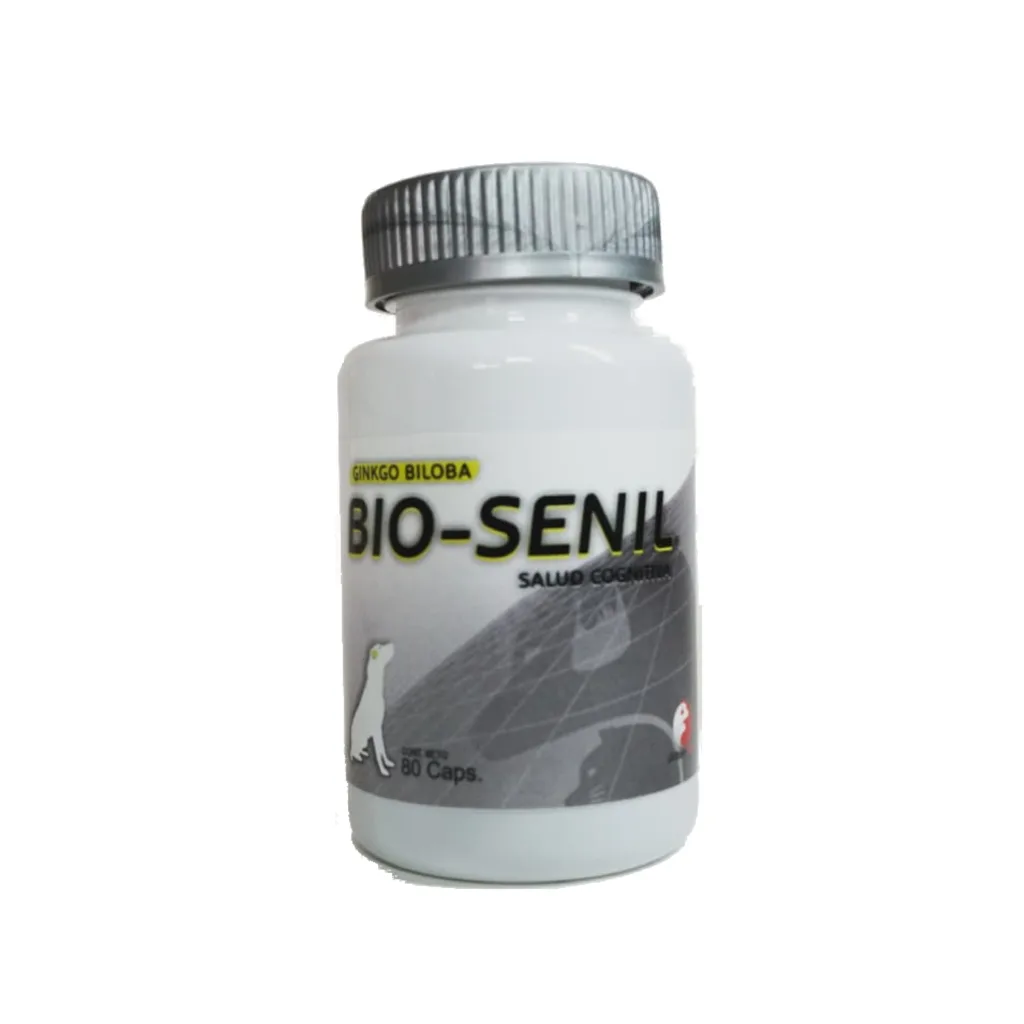 BIO-SENIL Ginkgo Biloba | Suplemento Salud Cognitiva Perros 80 Caps