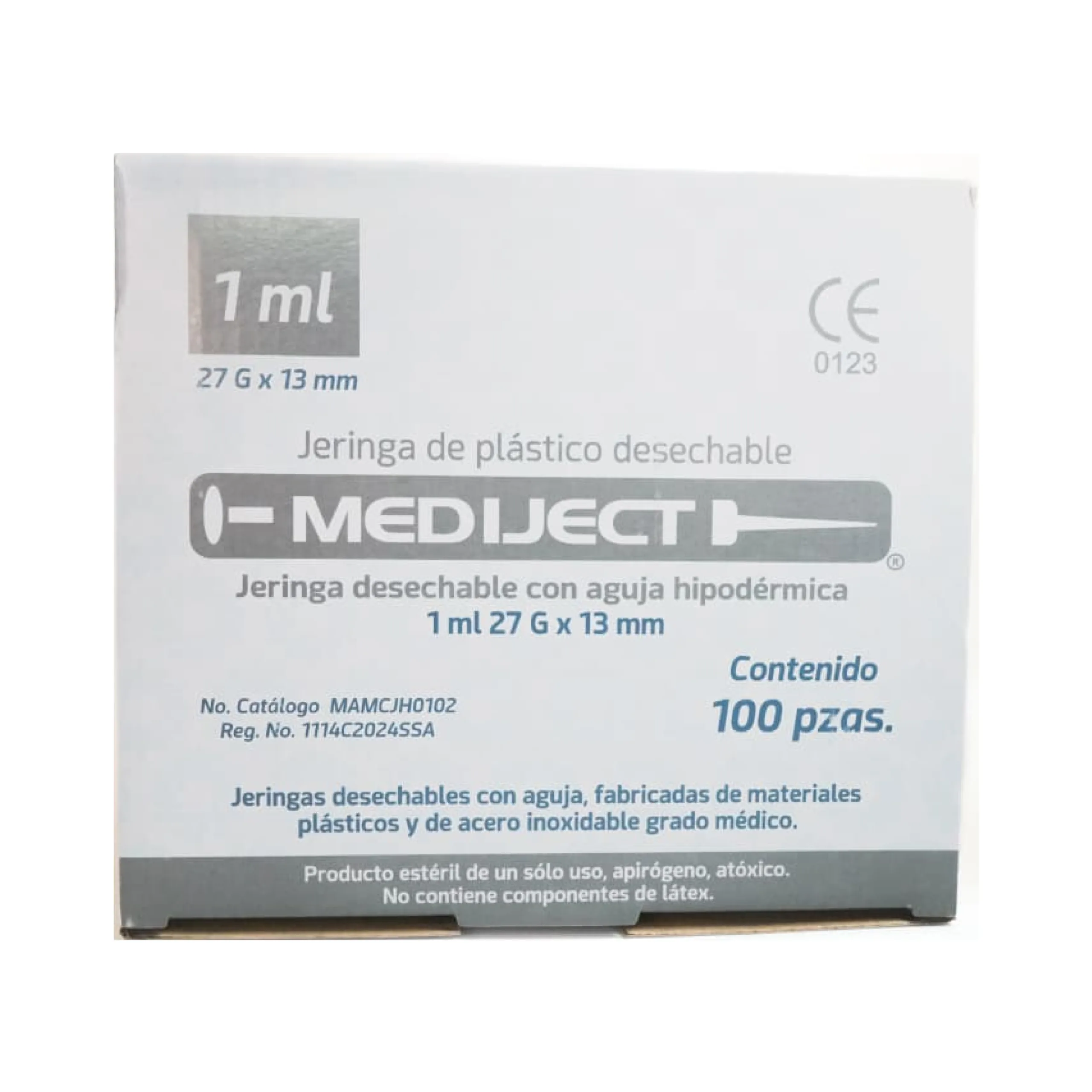 Jeringas Desechables 1ml 27G x 13mm Mediject