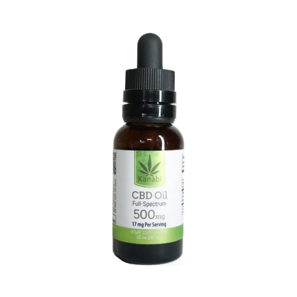 Kanabi CBD Oil Full Spectrum 500mg | Aceite de CBD 17mg por porción | 30ml