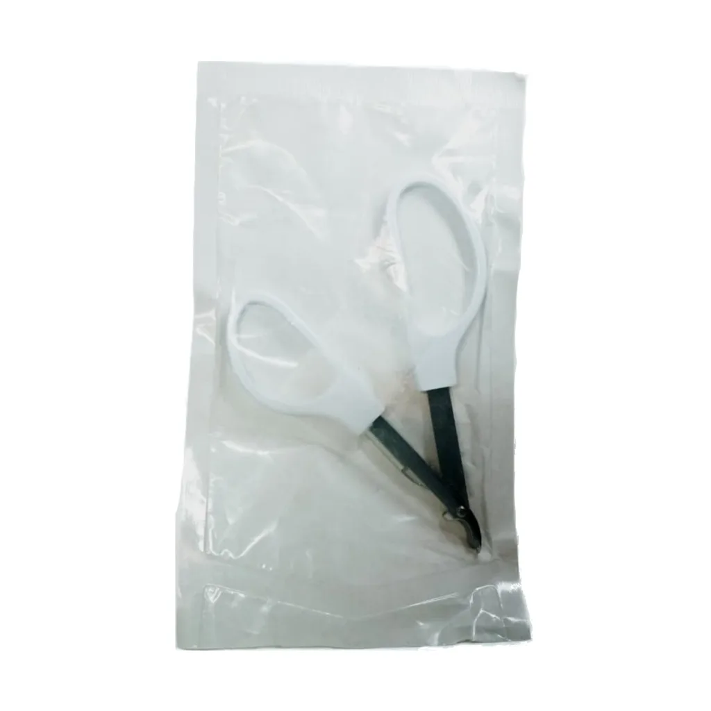 Tijeras para Uñas de Bebé Seguras | Mango Blanco Ergonómico y Punta Redondeada