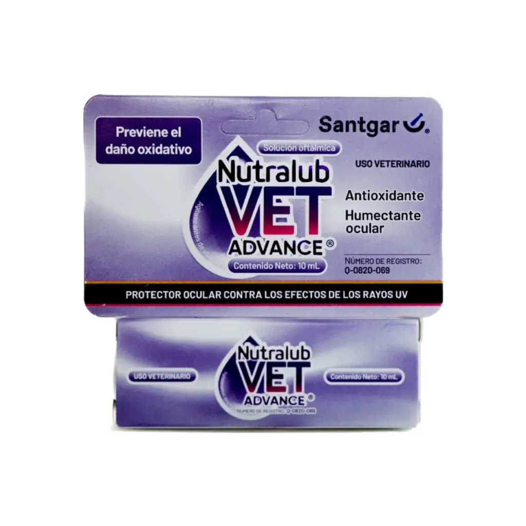 NutraLub VET Advance 10 ml Santgar | Gotas Oculares Antioxidante y Humectante para Perros y Gatos